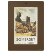 Historic Village Scene British Railway Poster Klembord (Achterkant)