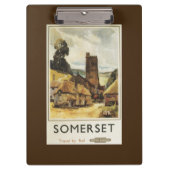 Historic Village Scene British Railway Poster Klembord (Voorkant)