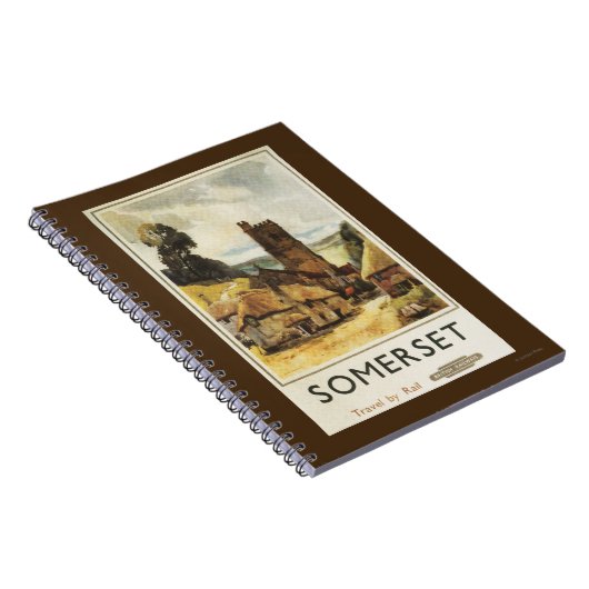 Historic Village Scene British Railway Poster Notitieboek (Rechterzijde)