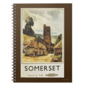 Historic Village Scene British Railway Poster Notitieboek (Voorkant)