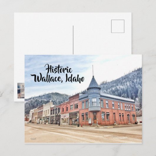 Historic Wallace Idaho Briefkaart (Voorkant / Achterkant)