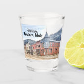 Historic Wallace Idaho Shot Glas (Voorkant)