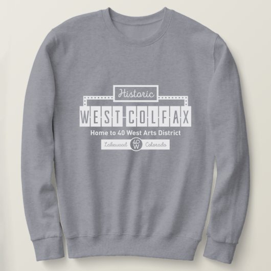 Historic West Colfax Unisex Crew Sweatshirt (Design voorkant)