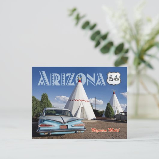 Historic Wigwam Motel, Route 66, Arizona Briefkaart (Staand voorkant)