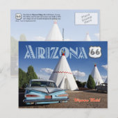 Historic Wigwam Motel, Route 66, Arizona Briefkaart (Voorkant / Achterkant)