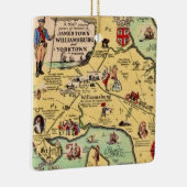 Historic Williamsburg Map Keramisch Ornament (Rechts)