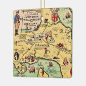 Historic Williamsburg Map Keramisch Ornament (Links)