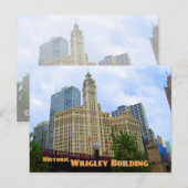 Historic Wrigley Building - Chicago Illinois Briefkaart (Voorkant / Achterkant)