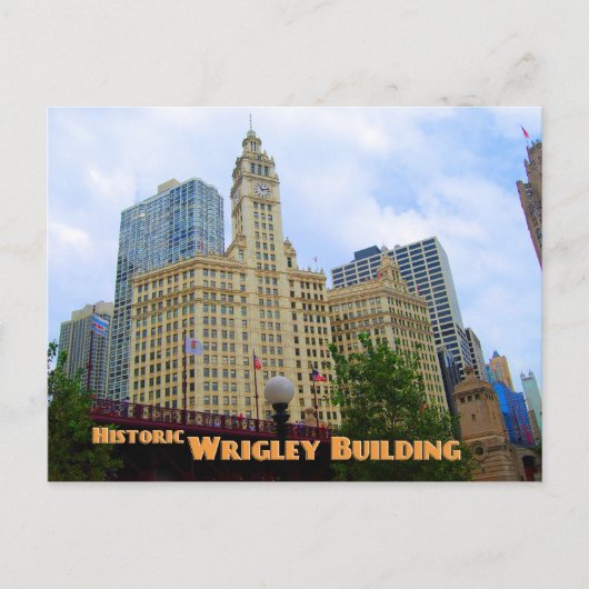 Historic Wrigley Building - Chicago Illinois Briefkaart (Voorkant)