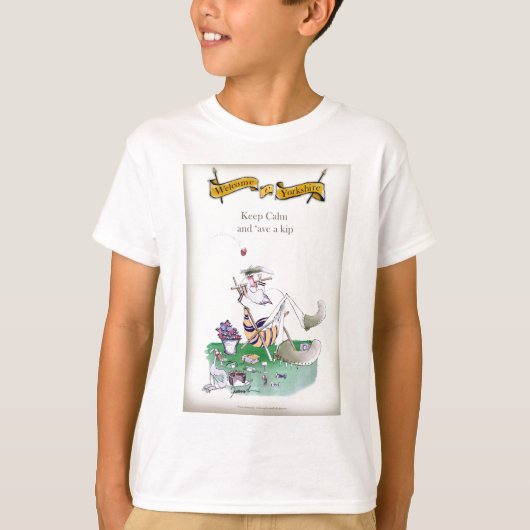 Historic Yorkshire Cricket 'Hou je rustig' T-shirt (Voorkant)