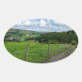 Historic Yorkshire Landscape Ovale Sticker