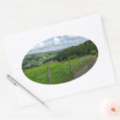 Historic Yorkshire Landscape Ovale Sticker (Envelop)