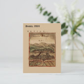 Historic Zwitserland, Basel 1501 Briefkaart (Staand voorkant)