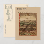 Historic Zwitserland, Basel 1501 Briefkaart (Voorkant / Achterkant)