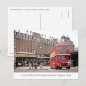 Historical 73 Bus at Victoria Station, Londen 1998 Briefkaart (Voorkant / Achterkant)