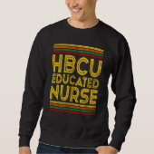 Historical Black College Alumni HBCU Educated Nurs Trui (Voorkant)