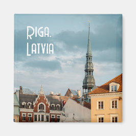 Historical buildings in Old Riga, Latvia travel Magneet