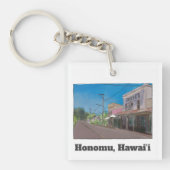 Historical Hawaii Plantation Town Honomu Nostalgic Sleutelhanger (voorkant)