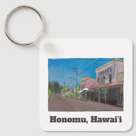 Historical Hawaii Plantation Town Honomu Nostalgic Sleutelhanger