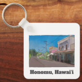 Historical Hawaii Plantation Town Honomu Nostalgic Sleutelhanger (Voorkant)