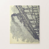 Historical Locomotive Train on a Bridge Puzzle Legpuzzel (Verticaal)