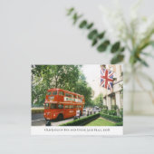 Historical London Bus on Park Lane, Londen, 1998 Briefkaart (Staand voorkant)