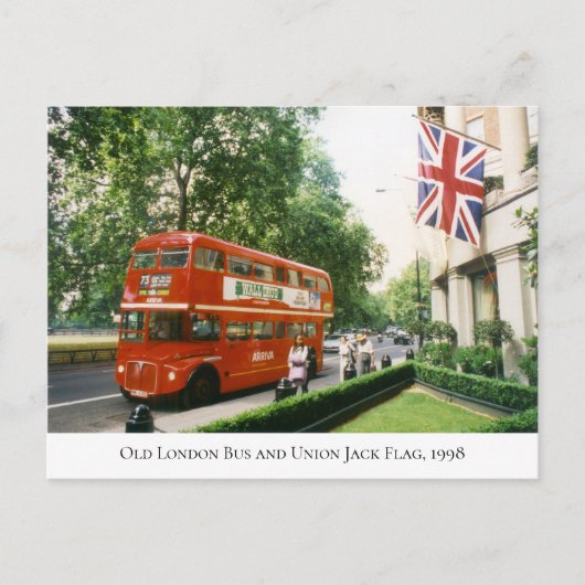 Historical London Bus on Park Lane, Londen, 1998 Briefkaart (Voorkant)