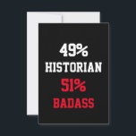 Historicus Badass Card Kaart<br><div class="desc">Leuke en geweldige verjaardagscadeau voor Moederdag,  Vaderdag,  Kerstmis,  voor moeder,  vader,  geliefde,  man en vrouw</div>