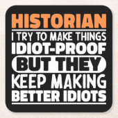 Historicus Ik probeer dingen grappig te zeggen Kartonnen Onderzetters (Voorkant)