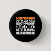 Historicus Ik probeer dingen grappig te zeggen Ronde Button 3,2 Cm (Voorkant)