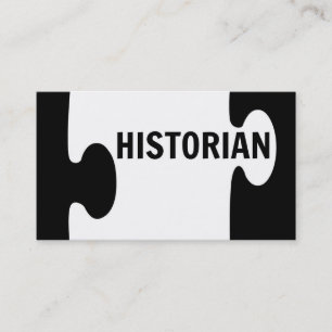Historicus Puzzel Piece Visitekaartje