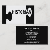Historicus Puzzel Piece Visitekaartje (Voorkant / Achterkant)