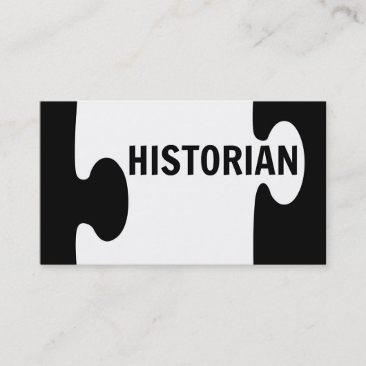 Historicus Puzzel Piece Visitekaartje (Voorkant)