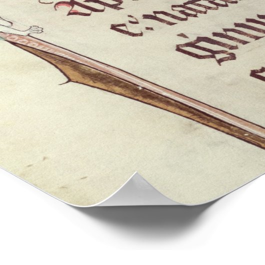 Historiële initialen "U" en "I" Poster (Hoek)