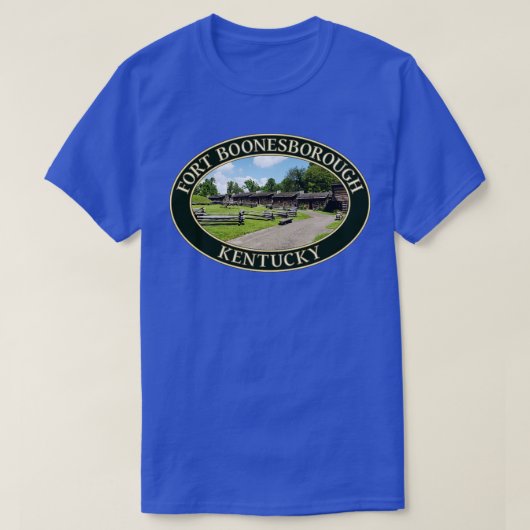 Historisch 18e-eeuws Fort Boonesborough in Kentuc T-shirt (Design voorkant)