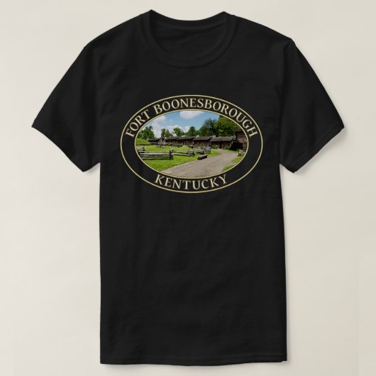 Historisch 18e-eeuws Fort Boonesborough in Kentuc T-shirt (Design voorkant)