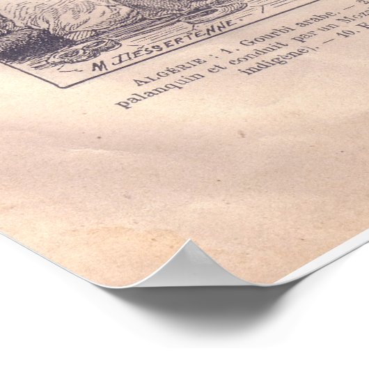  historisch 1920 Algerije Poster (Hoek)