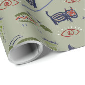 Historisch Abstract patroon Symbolen Cadeaupapier (Rol Hoek)