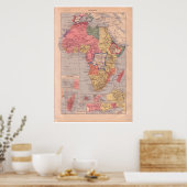  historisch Afrika in 1920 Poster (Keuken)