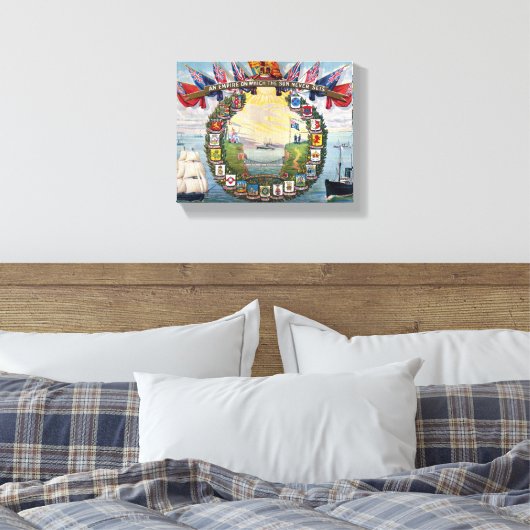 Historisch, alle Cresten van Britse kolonies Canvas Afdruk (Insitu (Slaapkamer))