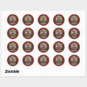 Historisch Amerikaans Jubileumontwerp Ronde Sticker (Vel)
