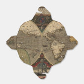 Historisch Antiek  Oude Wereldkaart VIII Bedankdoosjes (Uitgevouwen)