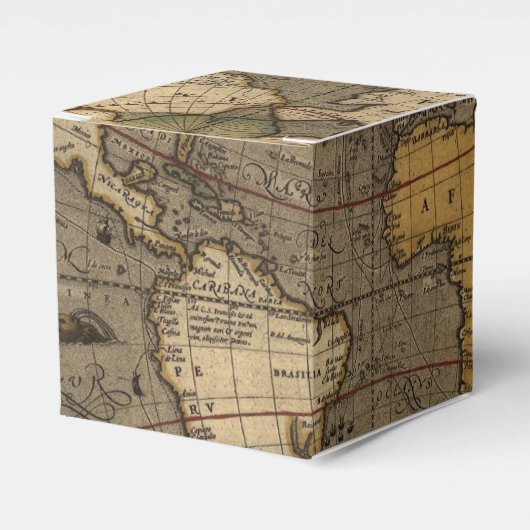 Historisch Antiek  Oude Wereldkaart VIII Bedankdoosjes (Voorkant Zijde)