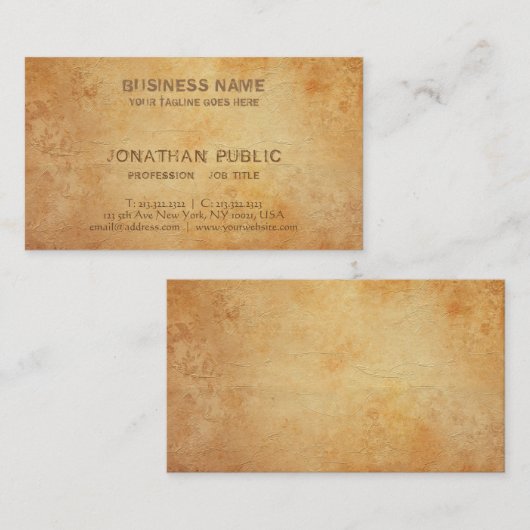 Historisch Antisch ontwerp Creatief elegant van he Visitekaartje (Voorkant / Achterkant)