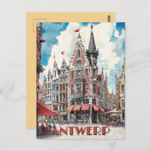 Historisch Antwerpen België Reizen Briefkaart (Voorkant / Achterkant)
