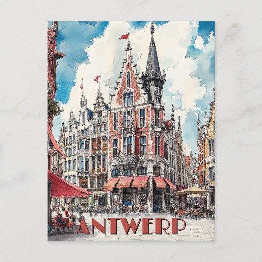Historisch Antwerpen België Reizen Briefkaart (Voorkant)
