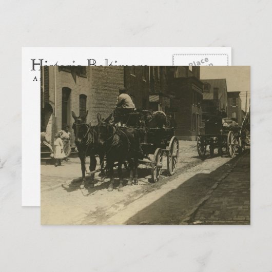 Historisch Baltimore: Fells Punt in 1910 Briefkaart (Voorkant / Achterkant)