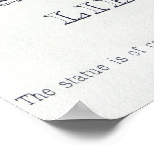 Historisch beeld van de vrijheid (1886) poster (Hoek)