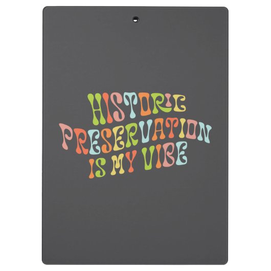 Historisch behoud is mijn vibe, conservator klembord (Achterkant)