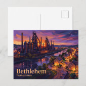 Historisch Bethlehem USA Briefkaart (Voorkant / Achterkant)